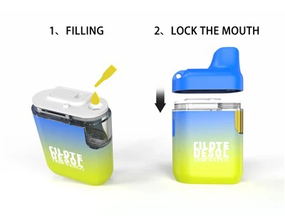 1ml/2ml No Center Post Drop Oil Box Vaporizer Device For THC/HHC/Delta/Distilled Oil